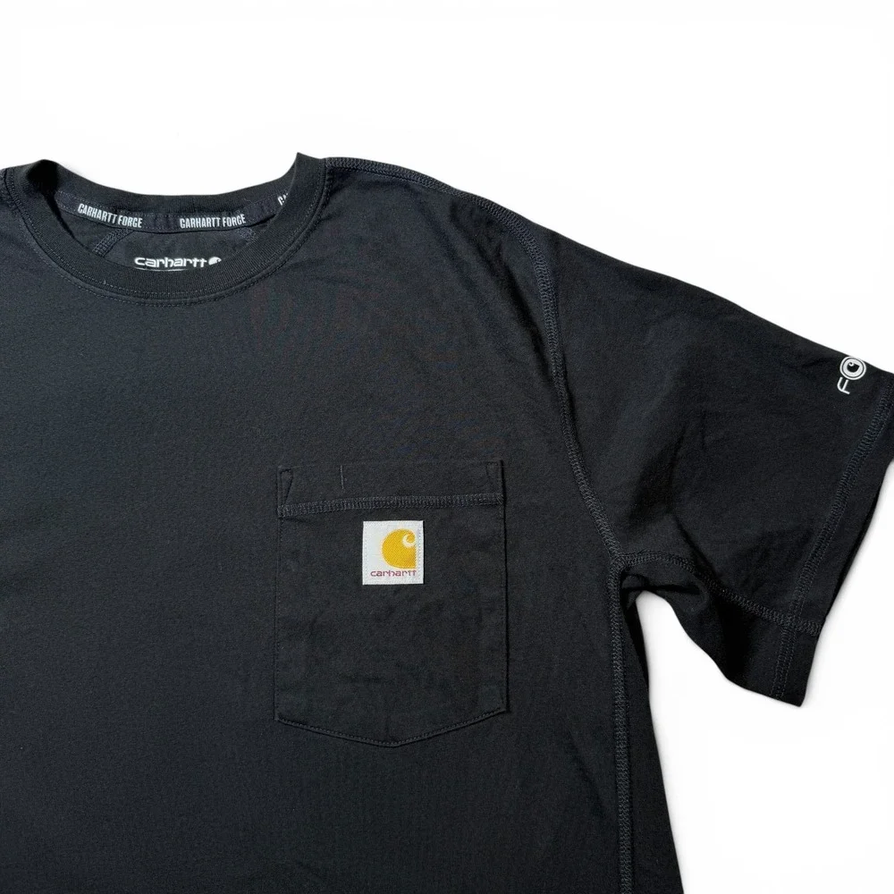 Carhartt Force Shirt Men's Medium Black Relaxed Fit Lightweight